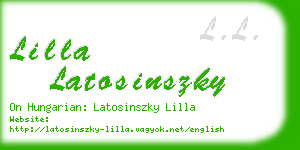 lilla latosinszky business card